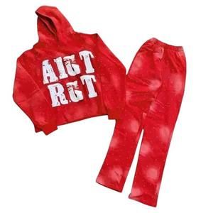 ชุดวอร์ม2ชิ้นระบายอากาศของผู้ชายชุดวอร์มแบบปักหลากสีสำหรับฤดูหนาวชุดออกกำลังกาย - Product Image 3