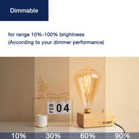 Offre Spéciale Stock 120V ST164 7W 2000K 600lm Plaqué Or Dimmable LED Ampoule à Filament pour Mariage de Noël