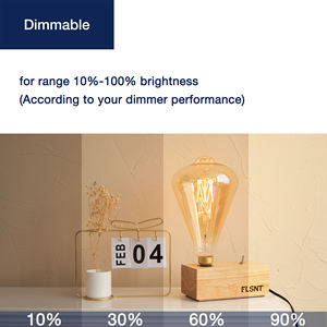 金メッキ調光可能なLEDフィラメント電球120V ST164 7W 2000K 600lmクリスマスウェディング用 - Product Image 6