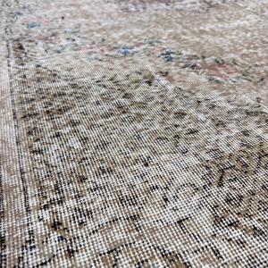 5.3x8.4 ft Vintage Rug, <b>Brown</b> Abstract Turkish Rug <b>Wool</b> - Product Image 5