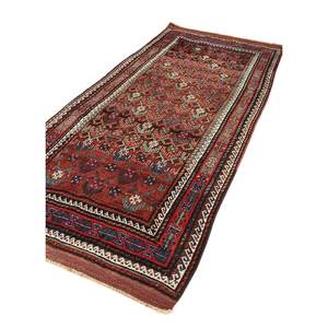 Alfombra Kiaan Grande de Lana Anudada a Mano, Rectangular 9x12, Patrón Geométrico Abstracto para Entrada, Pasillo, Modelo Paem-199 Rojo Naranja - Product Image 2