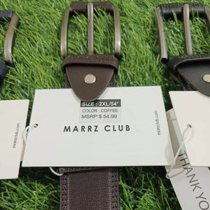 เข็มขัดหนังแท้ทำมือสไตล์วินเทจสำหรับผู้ชาย ดีไซน์ถักแบบด้าน หัวเข็มขัดทองแดง พิมพ์ลายด้วยความร้อน ขนาด 100-125 ซม. - Product Image 4