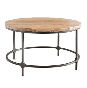 Iron round coffee <b>table</b> dark <b>brown</b> wholesale bulk quantity for office home restaurant living room garden decoration hot selling - Product Image 1