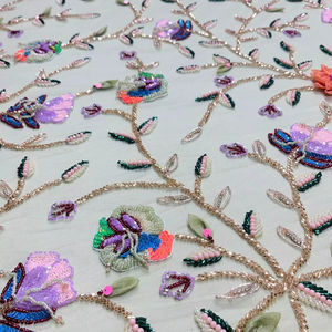 Tela de Encaje con Cuentas de Lujo de Diseñador para Vestidos de Noche de Mujer, Vestido de Novia, Bordado, Lavado en Seco - Product Image 1