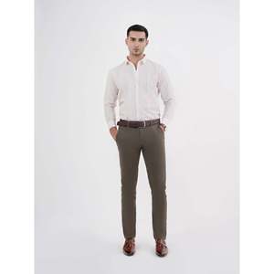 PALLAS MC2083 กางเกงชิโนผ้าฝ้ายทวิลล์ลายเรียบลำลองเอวกลาง - Product Image 1
