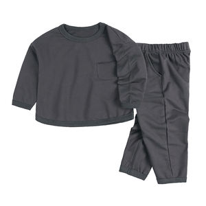Ensemble de survêtement en polaire pour enfants personnalisé, tenue deux pièces, sweat-shirt, pantalon de jogging, couleur unie, unisexe, vêtements décontractés d'hiver - Product Image 6