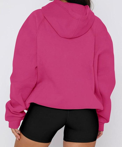 Sweat à capuche à manches longues d'hiver pour femmes tissé poche avant à paillettes sweat doublé couleur personnalisée Service OEM - Product Image 6