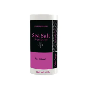 Private Label Extra Coarse Salt 4lb Shaker Convenient and Edible for Culinary Use Made in USA White Label Services