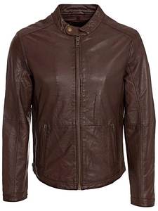 Veste en cuir personnalisée pour hommes en peau de mouton, col noir style pression décent, ajustement confortable pour la course de moto d'hiver - Product Image 3