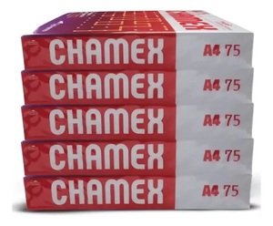 กระดาษถ่ายเอกสาร Chamex A4 คุณภาพพรีเมียม ราคาประหยัด 500 แผ่น/รีม 80 แกรม สีขาว/สี กระดาษ A4 Chamex 500 แผ่น ซัลไฟต์ - Product Image 1