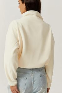 Nouvel arrivage Sweat à demi-fermeture éclair d'hiver de qualité supérieure pour femmes Vêtements décontractés Sweat à demi-fermeture éclair respirant pour femmes - Product Image 3