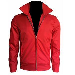 แจ็คเก็ตบอมเบอร์หนังแท้บางเข้ารูปของผู้ชายที่ออกแบบได้เองมีกระดุมตกแต่งด้วยกระดุมกันน้ำกันลมใส่ได้ทุกสี-สีดำสีน้ำตาล - Product Image 1