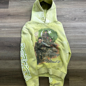 Produttori di Felpe con Cappuccio Personalizzate con Logo Vintage, Stampa Digitale di Figure e Lettere, Effetto Consumato e Strappato - Product Image 2