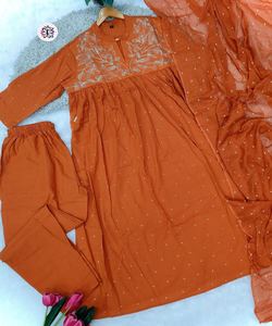 Indian Kurta Sets Pakistani Dress <b>Ladies</b> Wholesale Fashion Pishwas, Anarkali Style Embroidery work <b>Top</b> Bottom Set - Product Image 5