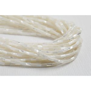 Perles cylindriques en coquille et en os pour la fabrication de bijoux - Product Image 2