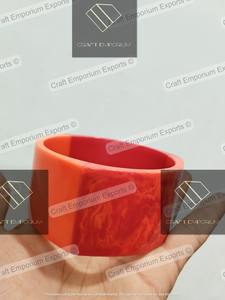 Multi Color Resin Bangle <b>Stack</b> with Hand Finished Antique Look Perfect Jewelry Gift for Her, for Mountains, Beaches or Parties - Product Image 3