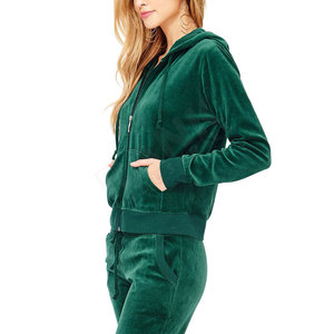 Hot Sale Cotton Velvet <b>Tracksuits</b> Women Luxury Casual 2 Piece Set Custom Logo Factory Wholesale - Product Image 3