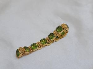 Peridot Gemstone <b>Bracelet</b> 925 <b>Sterling</b> <b>Silver</b> 14k Gold Plated Jewelry For Women Elegant Luxury Gift - Product Image 2