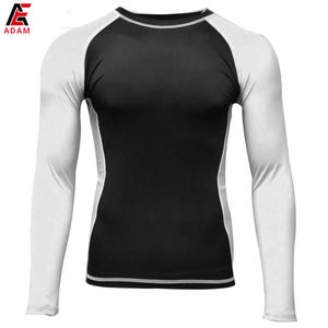 Men's High Quality Quick Dry <b>Long</b> Sleeve Compression Shirt Customizable Rash <b>Vest</b> with Sublimation Technology - Product Image 4
