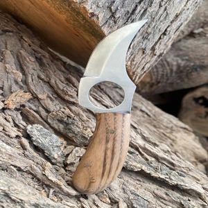 Couteau Skinner personnalisable avec lame en acier inoxydable manche en bois naturel gaine en cuir-Support OEM - Product Image 5