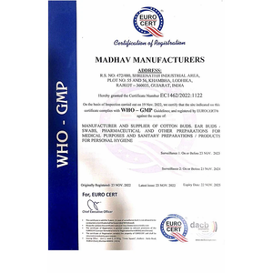 GLISS Premium, Hisopos de Algodón 100% Puro, Cabezales de Algodón Orgánico, Desechables, para Limpieza de Oídos, Maquillaje y Belleza, 100 Unidades, Blancos - Product Image 6