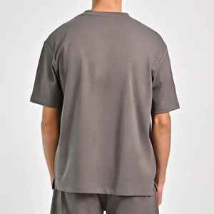 Men's 100% Cotton High Quality Custom logo <b>Blank</b> Oversized T Shirts 280 Gsm Heavyweight Washed Patchwork - Product Image 4
