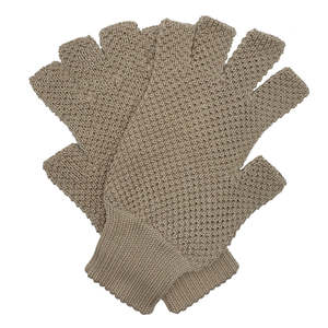 Guante sin dedos de algodón 100% con doble puño y puntada oculta, para equitación, caza y exhibiciones. - Product Image 1