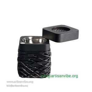 Brûleur Bakhoor islamique moderne Support de Oud enveloppé personnalisé haut de gamme avec accents dorés - Product Image 2