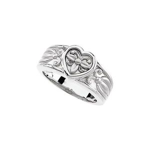 Scuptural Heart <b>Ring</b> Gold Plated Trendy Religious Fashion <b>Rings</b> Yellow Gold Inlay Signet <b>Ring</b> Gift for Occasions - Product Image 1