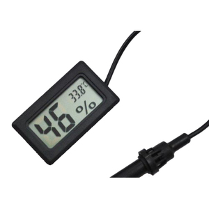 AEK-Tech TPM-30 Hygromètre thermomètre numérique à sonde LCD noire pour une utilisation en intérieur et en extérieur - Product Image 1