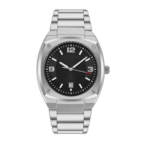 Bán Hot men của thép không gỉ xem với quay số màu đen & ngày, cổ điển thiết kế thời trang, kinh doanh giản dị không thấm nước Đồng hồ đeo tay - Product Image 1