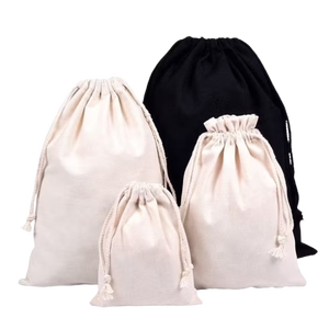 Sac à cordon personnalisé avec logo, écologique, en coton noir, en toile de lin, imprimé, sac à poussière pas cher avec motif de lettres - Product Image 6