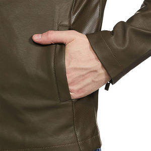 Veste en cuir pour hommes, vêtements d'hiver 2025 pour la vente en ligne Fabricant OEM Veste en cuir véritable de haute qualité pour hommes - Product Image 4