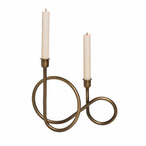 Spiral Design Metal <b>Taper</b> <b>Candle</b> Holder Antique Gold for Living Room & Bed Room Tabletop Decorative <b>Candle</b> <b>Taper</b> - Product Image 5