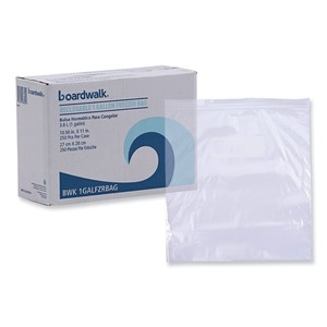 Bolsas de Almacenamiento para Congelador Reutilizables Boardwalk de 1 Galón y 10.5 Pulgadas X 11 pulgadas Plástico Transparente 250/Caja - Product Image 1