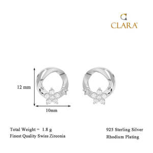 NOVAMART Fine Premium 925 Sterling Silver <b>Crystal</b> <b>Earrings</b> for Women & Girls Buy the Best Accessory Your Loved Ones Wholesale Ex - Product Image 3