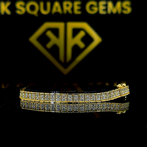 Brazalete de Hip Hop de 17cm, pulseras de cadena cubana de diamantes blancos sintéticos de plata, joyería de oro macizo de 18 quilates, pulseras Ice Out - Product Image 2