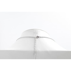 Collier en or 14 carats plaqué rhodium avec zircon et diamant pour mariage ou fiançailles - Product Image 3