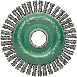 <b>Round</b> <b>Brush</b> 125 Mm Stainless Steel 0.35 Mm Wire 6 Mm Arbor 12000 Rpm by Osborn - Product Image 1