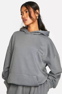 Chándal básico de gran tamaño para mujer de alta calidad, Conjunto de sudadera con capucha y Jogger, ropa de calle, chándal transpirable ligero - Product Image 2