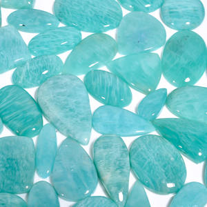 100% naturel Amazonite lâche pierres précieuses Cabochon pierres précieuses en vrac en gros Lot mélange forme et pierres précieuses fines pour la fabrication de bijoux - Product Image 4