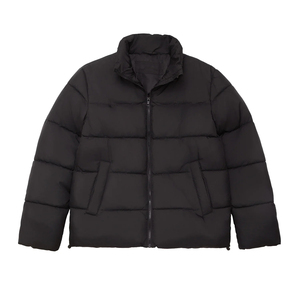 Manufacturer Custom Men's Jackets Winter Waterproof Quilted Puffer Jacket <b>Windbreaker</b> Thick Blue Hooded Front Logo Padded - Product Image 2
