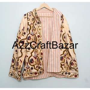 Veste en velours matelassée faite à la main pour femmes, best-seller, avec broderie florale, pour les vêtements ethniques, l'hiver et les occasions festives - Product Image 6