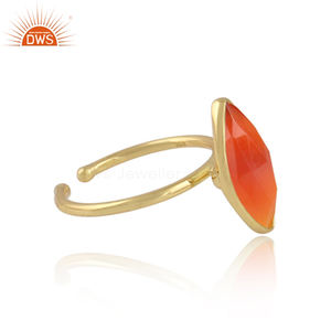 Anillo de piedras preciosas de ónix rojo Natural de plata de ley de Venta caliente, joyería para mujer, regalo para ella, fabricante de joyería fina Demi - Product Image 2