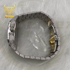 นาฬิกาผู้ชายสุดหรูแบบฮิปฮอป ประดับเพชร VVS สี D คุณภาพสูง พร้อมเครื่องทดสอบเพชร โมอิสซาไนต์ - Product Image 2