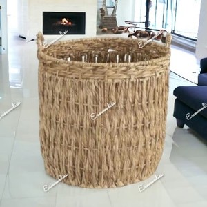 Vente chaude grand jacinthe eau panier en osier essentiels ménagers pour l'organisation salle de bain garde-manger bacs de rangement en acier inoxydable - Product Image 2