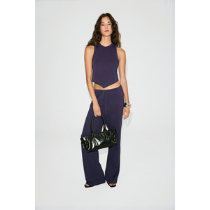Conjunto de Dos Piezas ETHIQUET GENTIANA para Mujer, con Falda Asimétrica de Cuello Halter y Pantalón de Pierna Ancha - Product Image 2