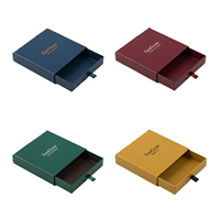 Boîte à bijoux coulissante personnalisée écologique avec gaufrage, revêtement UV, pelliculage mat, en carton vert recyclable – Idéale pour cadeau