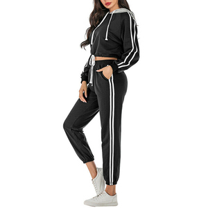 Ensemble de jogging à capuche 100% coton pour homme, avec veste de survêtement et pantalon de survêtement d'équipe, deux pièces - Product Image 3