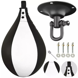 Equipo de entrenamiento flexible, venta al por mayor, pelota de velocidad de boxeo de cuero PU, entrenamiento físico, saco de boxeo, pelota de velocidad de entrenamiento colgante - Product Image 1